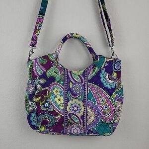 Vera Bradley Heather Paisley Two Way Tote Crossbody Bag Large Tote